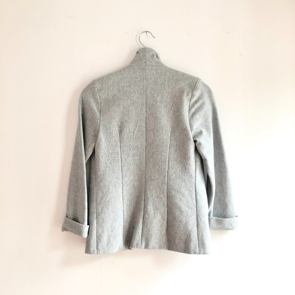 3/4 sleeves grey blazer - Picture 2 of 3